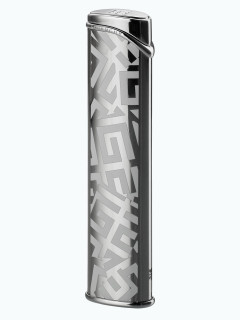 Зажигалка газовая Givenchy G36 Dia Silver Shiny & White 4G Logo GV G36-2010