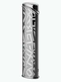 Зажигалка газовая Givenchy G36 Dia Silver Shiny & White 4G Logo GV G36-2010