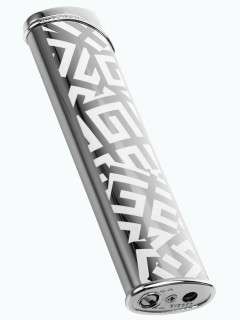 Зажигалка газовая Givenchy G36 Dia Silver Shiny & White 4G Logo GV G36-2010