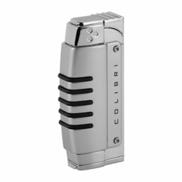 Зажигалка газовая Colibri Crossfire Satin Silver & Polished Silver