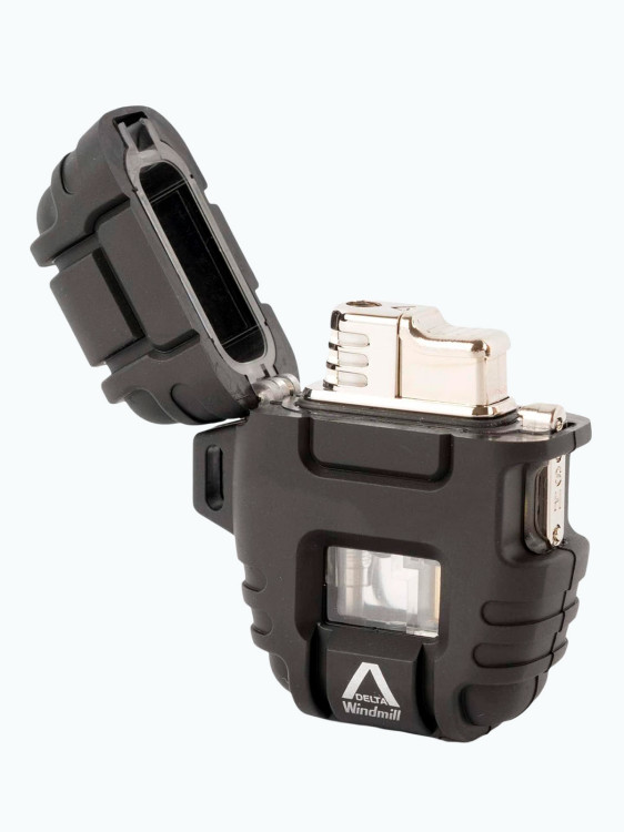 Зажигалка газовая Windmill DELTA Turbo Black WM 390-1001