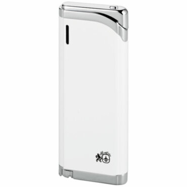 Зажигалка газовая Colibri Debonair 3 White Lacquer & Polished Silver