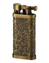 Зажигалка газовая IM CORONA Old Boy Etched Arabesque pattern, IC 64-2525