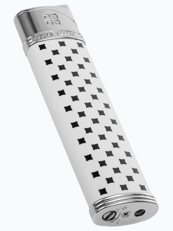 Зажигалка газовая Givenchy MDL2800 Dia-Silver, White Lacquer GV 2808