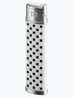 Зажигалка газовая Givenchy MDL2800 Dia-Silver, White Lacquer GV 2808