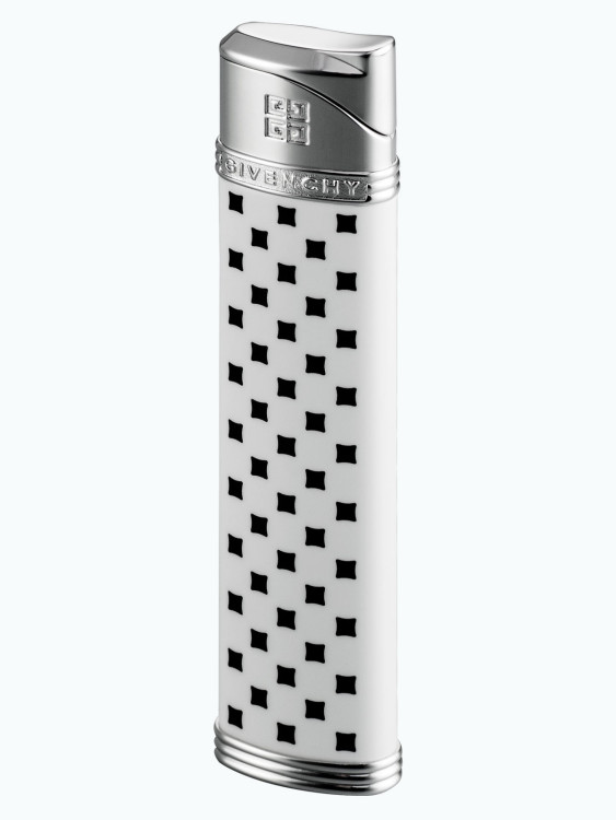 Зажигалка газовая Givenchy MDL2800 Dia-Silver, White Lacquer GV 2808