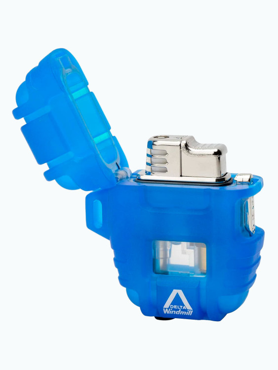 Зажигалка газовая Windmill DELTA Turbo Without Strap Blue Skelton WM 390-1003