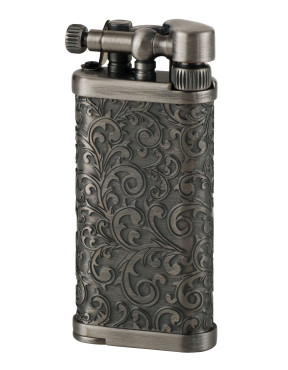 Зажигалка газовая IM CORONA Old Boy Antique Silver Arabesque pattern, IC 64-7525