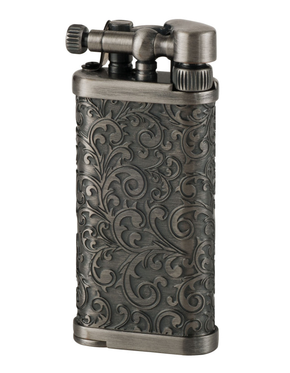 Зажигалка газовая IM CORONA Old Boy Antique Silver Arabesque pattern, IC 64-7525