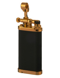 Зажигалка газовая IM CORONA Old Boy Gold plated Black matte E/T, IC 64-9211G