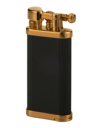 Зажигалка газовая IM CORONA Old Boy Gold plated Black matte E/T, IC 64-9211G