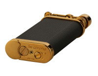 Зажигалка газовая IM CORONA Old Boy Gold plated Black matte E/T, IC 64-9211G