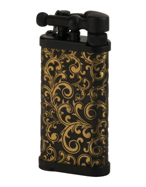 Зажигалка газовая IM CORONA Old Boy Matt Black/Etched Arabesque pattern, IC 64-9535