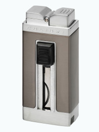 Зажигалка газовая Colibri Precision Satin Gunmetal &amp; Satin Silver CB QTR-111003-E