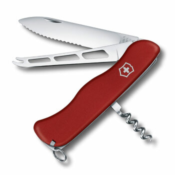 Нож Victorinox Cheese Knife красный, 0.8303.W, 111 мм, 6 функций, красный.