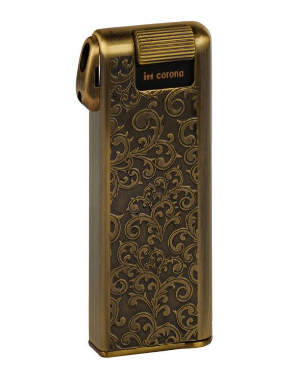 Зажигалка газовая IM CORONA Pipe Master Antique Brass Etched Arabesque pattern, IC 33-2525