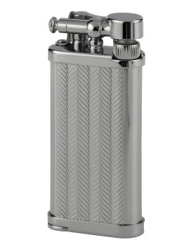 Зажигалка газовая IM CORONA Old Boy Silver Herringbone, IC 64-3700