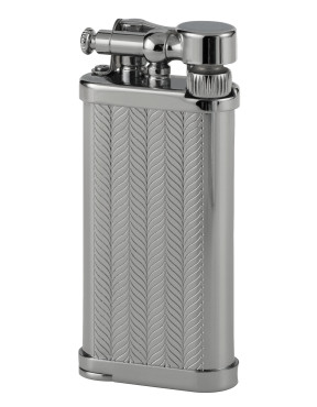 Зажигалка газовая IM CORONA Old Boy Silver Herringbone, IC 64-3700