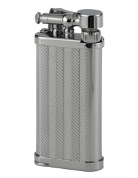 Зажигалка газовая IM CORONA Old Boy Silver Herringbone, IC 64-3700