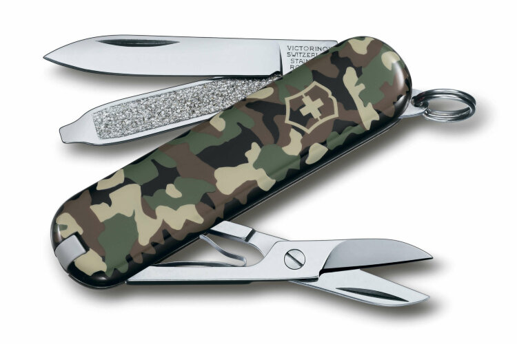 Нож Victorinox Classic "Камуфляж", 0.6223.94, 58 мм, 7 функций, камуфляж.
