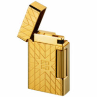Зажигалка газовая Givenchy G43 Shiny Gold Star cut, GV G43-4322