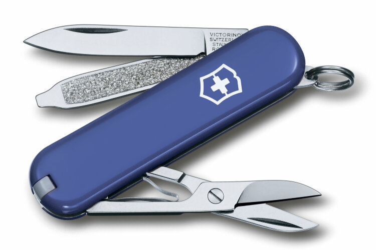 Нож Victorinox Classic синий, 0.6223.2, 58 мм, 7 функций, синий.
