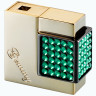 Зажигалка газовая Windmill GEMMY Crystal Gold Polich/Crystal Emerald WM W07-1004