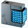 Зажигалка газовая Windmill GEMMY Crystal Gunmetal Polich/Crystal Aquamarin WM W07-1002