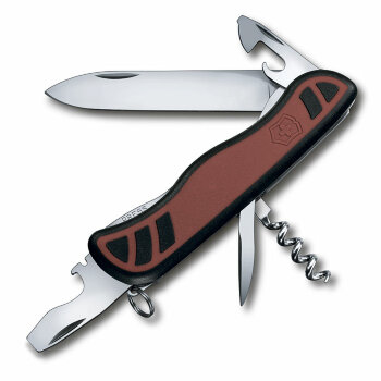 Нож Victorinox Nomad красно-черный, 0.8351.C, 111 мм, 11 функций, красный.