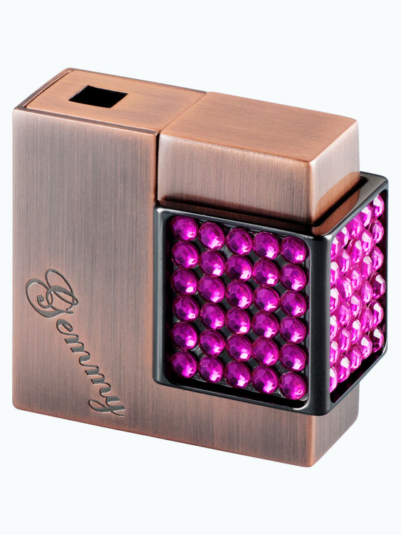 Зажигалка газовая Windmill GEMMY Crystal Copper Polich/Crystal Rose WM W07-1003