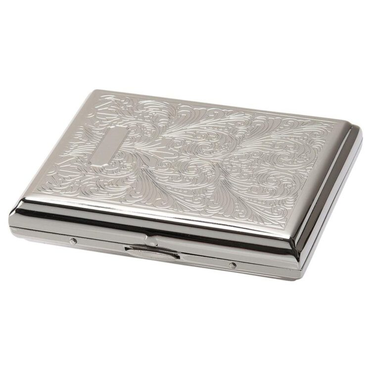 Портсигар Tsubota Pearl Case 16 Nickel arabesque TSU 1-90418-81