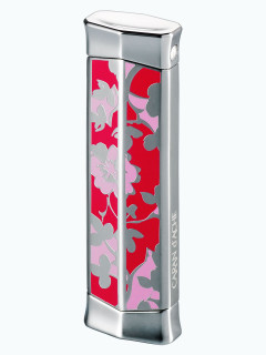 Зажигалка газовая Caran d'Ache CD 02 Rhodium Flower Pink CD02-2004