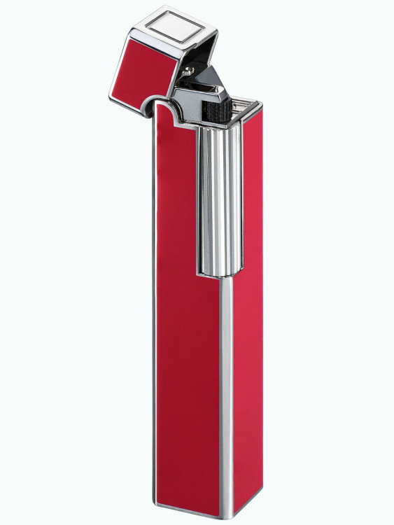 Зажигалка газовая Windmill SQUARE Flint Dia Silver Red Lacquer WM SF38-0006