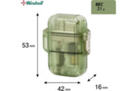 Зажигалка газовая Windmill ZAG Turbo Green Smoke, WM 362-1002