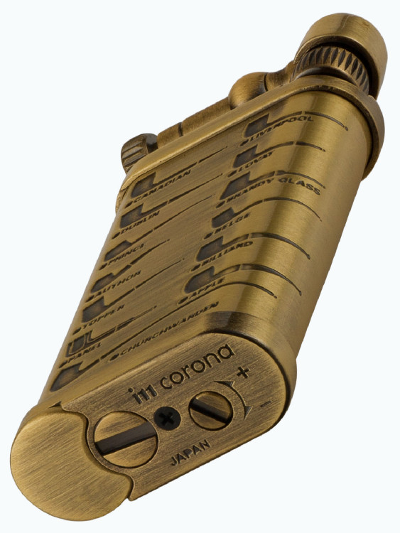 Зажигалка газовая IM CORONA Old Boy Antique Etched Pipes IC 64-2415