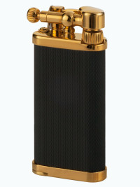 Зажигалка газовая IM CORONA Old Boy Bgold Plated Black Matte E/T IC 64-9211G