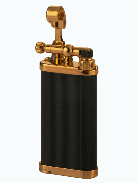 Зажигалка газовая IM CORONA Old Boy Bgold Plated Black Matte E/T IC 64-9211G