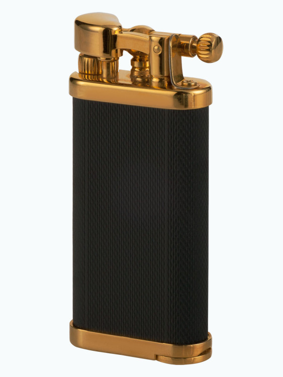 Зажигалка газовая IM CORONA Old Boy Bgold Plated Black Matte E/T IC 64-9211G