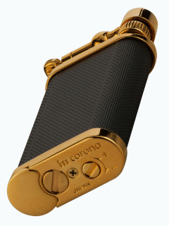 Зажигалка газовая IM CORONA Old Boy Bgold Plated Black Matte E/T IC 64-9211G