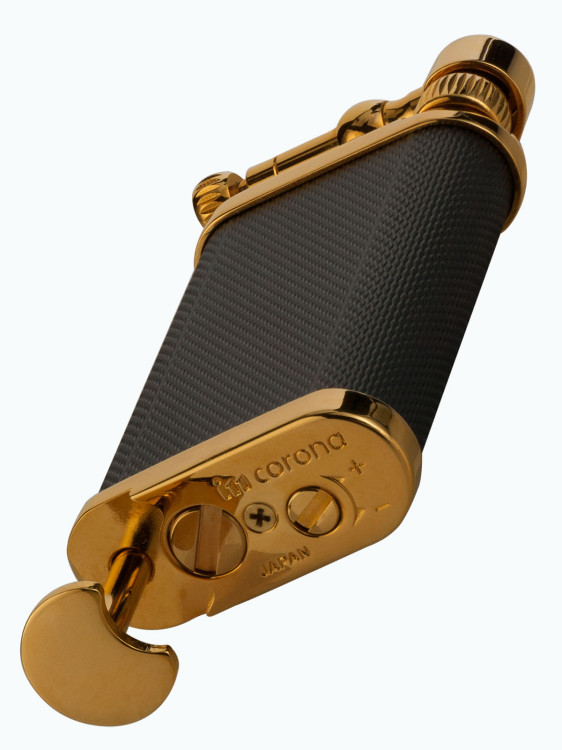 Зажигалка газовая IM CORONA Old Boy Bgold Plated Black Matte E/T IC 64-9211G