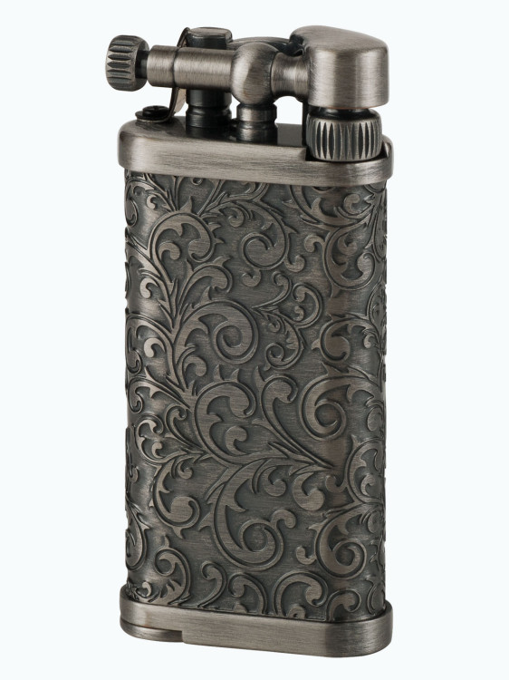 Зажигалка газовая IM CORONA Old Boy Antique Silver Arabesque Pattern IC 64-7525