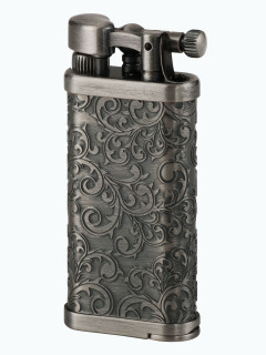 Зажигалка газовая IM CORONA Old Boy Antique Silver Arabesque Pattern IC 64-7525