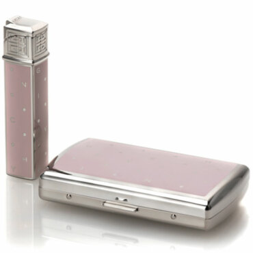 Набор: зажигалка и портсигар Givenchy Подарочные наборы Polka Dots Pink, Dia Silver, GV GC3-0005/G1654