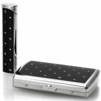 Набор: зажигалка и портсигар Givenchy Подарочные наборы Polka Dots Black, Dia Silver, GV GC3-0004/G3253