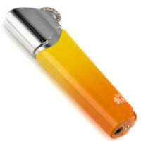 Зажигалка газовая Colibri Cosmopolitain Gradient Orange Lacquer & Orange Crystals