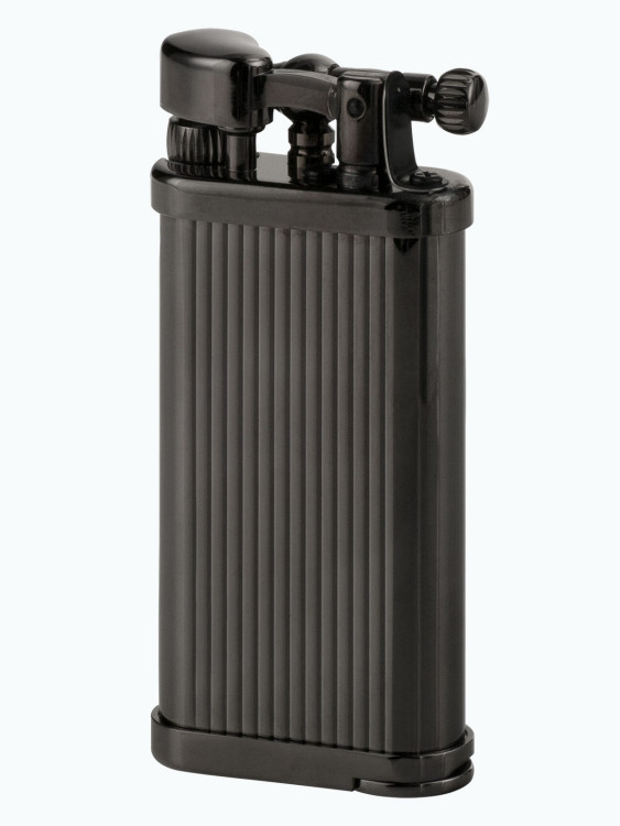 Зажигалка газовая IM CORONA Old Boy Gunmetal Engraved Stripes IC 64-8306