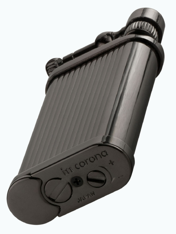 Зажигалка газовая IM CORONA Old Boy Gunmetal Engraved Stripes IC 64-8306