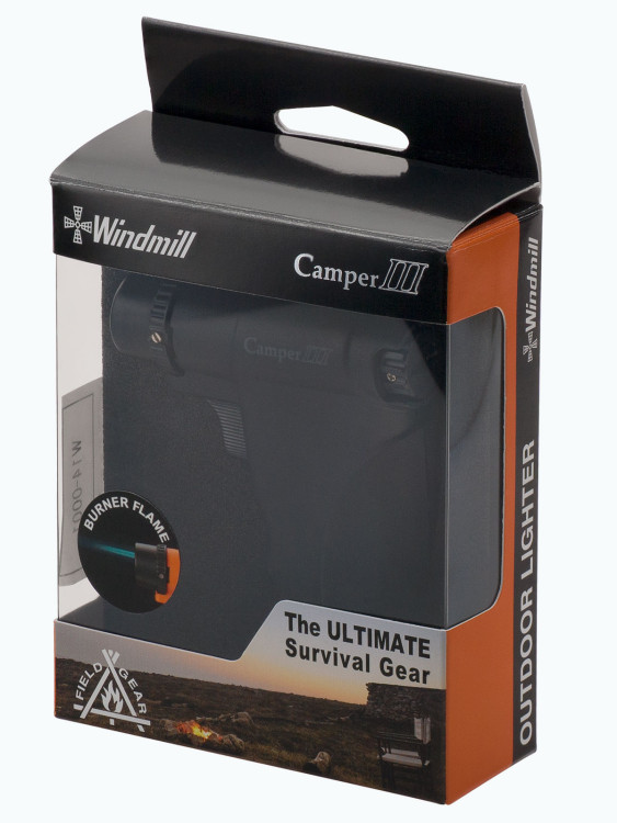 Зажигалка газовая Windmill Camper III Black WM W14-0001
