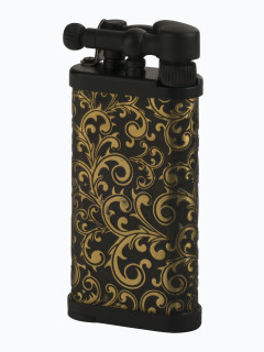 Зажигалка газовая IM CORONA Old Boy Matt Black/Etched Arabesque Pattern IC 64-9535