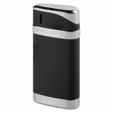 Зажигалка газовая Colibri Essex Matt Black & Polished Silver